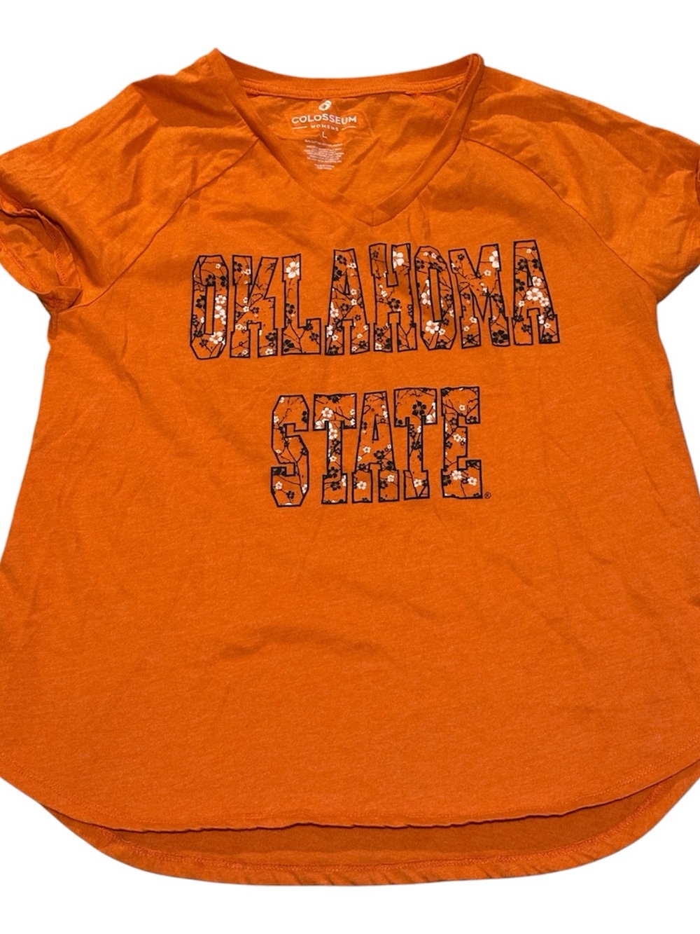 Colosseum Women's Orange Graphic Logo Tee